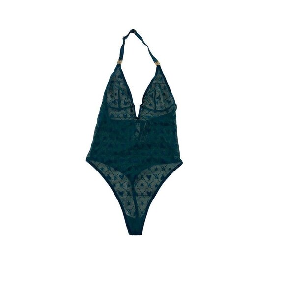 Victoria's Secret Other - Victoria Secret Sheer Green Mesh Teddy Lingerie - Small